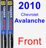 Front Wiper Blade Pack for 2010 Chevrolet Avalanche - Vision Saver