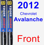 Front Wiper Blade Pack for 2012 Chevrolet Avalanche - Vision Saver