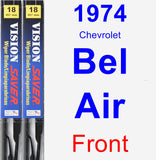 Front Wiper Blade Pack for 1974 Chevrolet Bel Air - Vision Saver