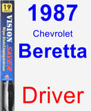 Driver Wiper Blade for 1987 Chevrolet Beretta - Vision Saver