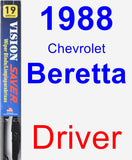 Driver Wiper Blade for 1988 Chevrolet Beretta - Vision Saver