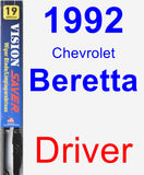 Driver Wiper Blade for 1992 Chevrolet Beretta - Vision Saver