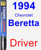 Driver Wiper Blade for 1994 Chevrolet Beretta - Vision Saver