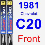 Front Wiper Blade Pack for 1981 Chevrolet C20 - Vision Saver