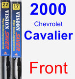 Front Wiper Blade Pack for 2000 Chevrolet Cavalier - Vision Saver