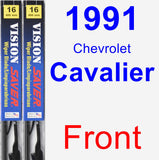 Front Wiper Blade Pack for 1991 Chevrolet Cavalier - Vision Saver