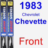 Front Wiper Blade Pack for 1983 Chevrolet Chevette - Vision Saver