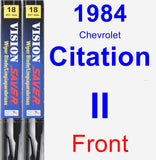Front Wiper Blade Pack for 1984 Chevrolet Citation II - Vision Saver