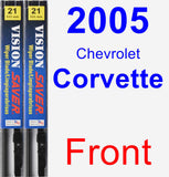 Front Wiper Blade Pack for 2005 Chevrolet Corvette - Vision Saver