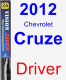 Driver Wiper Blade for 2012 Chevrolet Cruze - Vision Saver