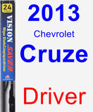 Driver Wiper Blade for 2013 Chevrolet Cruze - Vision Saver