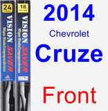 Front Wiper Blade Pack for 2014 Chevrolet Cruze - Vision Saver