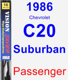 Passenger Wiper Blade for 1986 Chevrolet C20 Suburban - Vision Saver