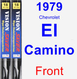 Front Wiper Blade Pack for 1979 Chevrolet El Camino - Vision Saver