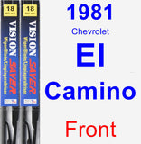 Front Wiper Blade Pack for 1981 Chevrolet El Camino - Vision Saver