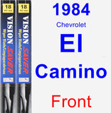 Front Wiper Blade Pack for 1984 Chevrolet El Camino - Vision Saver