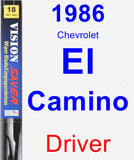 Driver Wiper Blade for 1986 Chevrolet El Camino - Vision Saver