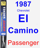 Passenger Wiper Blade for 1987 Chevrolet El Camino - Vision Saver