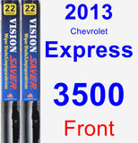 Front Wiper Blade Pack for 2013 Chevrolet Express 3500 - Vision Saver