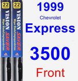 Front Wiper Blade Pack for 1999 Chevrolet Express 3500 - Vision Saver