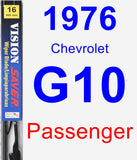 Passenger Wiper Blade for 1976 Chevrolet G10 - Vision Saver