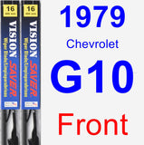 Front Wiper Blade Pack for 1979 Chevrolet G10 - Vision Saver