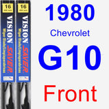 Front Wiper Blade Pack for 1980 Chevrolet G10 - Vision Saver