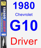 Driver Wiper Blade for 1980 Chevrolet G10 - Vision Saver