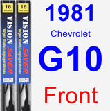 Front Wiper Blade Pack for 1981 Chevrolet G10 - Vision Saver