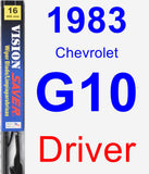 Driver Wiper Blade for 1983 Chevrolet G10 - Vision Saver