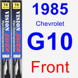 Front Wiper Blade Pack for 1985 Chevrolet G10 - Vision Saver