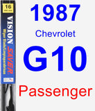 Passenger Wiper Blade for 1987 Chevrolet G10 - Vision Saver