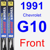 Front Wiper Blade Pack for 1991 Chevrolet G10 - Vision Saver