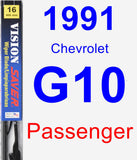 Passenger Wiper Blade for 1991 Chevrolet G10 - Vision Saver