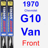 Front Wiper Blade Pack for 1970 Chevrolet G10 Van - Vision Saver