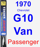 Passenger Wiper Blade for 1970 Chevrolet G10 Van - Vision Saver