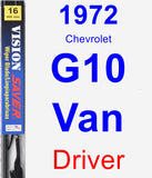 Driver Wiper Blade for 1972 Chevrolet G10 Van - Vision Saver
