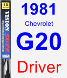 Driver Wiper Blade for 1981 Chevrolet G20 - Vision Saver