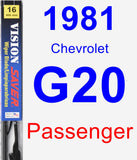 Passenger Wiper Blade for 1981 Chevrolet G20 - Vision Saver