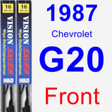 Front Wiper Blade Pack for 1987 Chevrolet G20 - Vision Saver