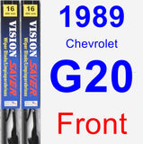 Front Wiper Blade Pack for 1989 Chevrolet G20 - Vision Saver