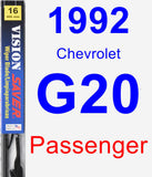 Passenger Wiper Blade for 1992 Chevrolet G20 - Vision Saver