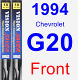 Front Wiper Blade Pack for 1994 Chevrolet G20 - Vision Saver