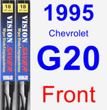 Front Wiper Blade Pack for 1995 Chevrolet G20 - Vision Saver