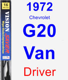Driver Wiper Blade for 1972 Chevrolet G20 Van - Vision Saver