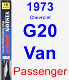 Passenger Wiper Blade for 1973 Chevrolet G20 Van - Vision Saver