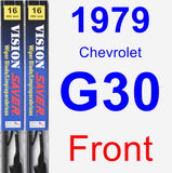 Front Wiper Blade Pack for 1979 Chevrolet G30 - Vision Saver