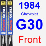 Front Wiper Blade Pack for 1984 Chevrolet G30 - Vision Saver