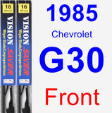 Front Wiper Blade Pack for 1985 Chevrolet G30 - Vision Saver