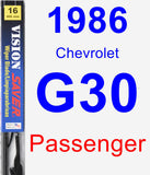 Passenger Wiper Blade for 1986 Chevrolet G30 - Vision Saver